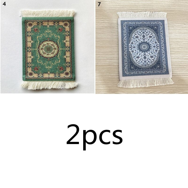 Small Vintage Rug Drink Coaster