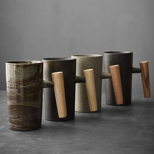 Unique Wooden Handle Coffee Mug - Befez