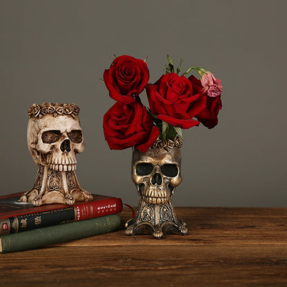 Decorative Skull Planter Pot