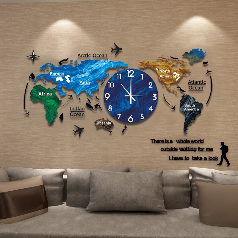 Colorful 3D Acrylic DIY Wall Clock Kit