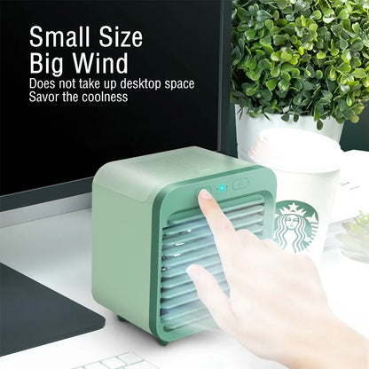 Compact 3-in-1 USB Mini Fan with Cooling & Humidify