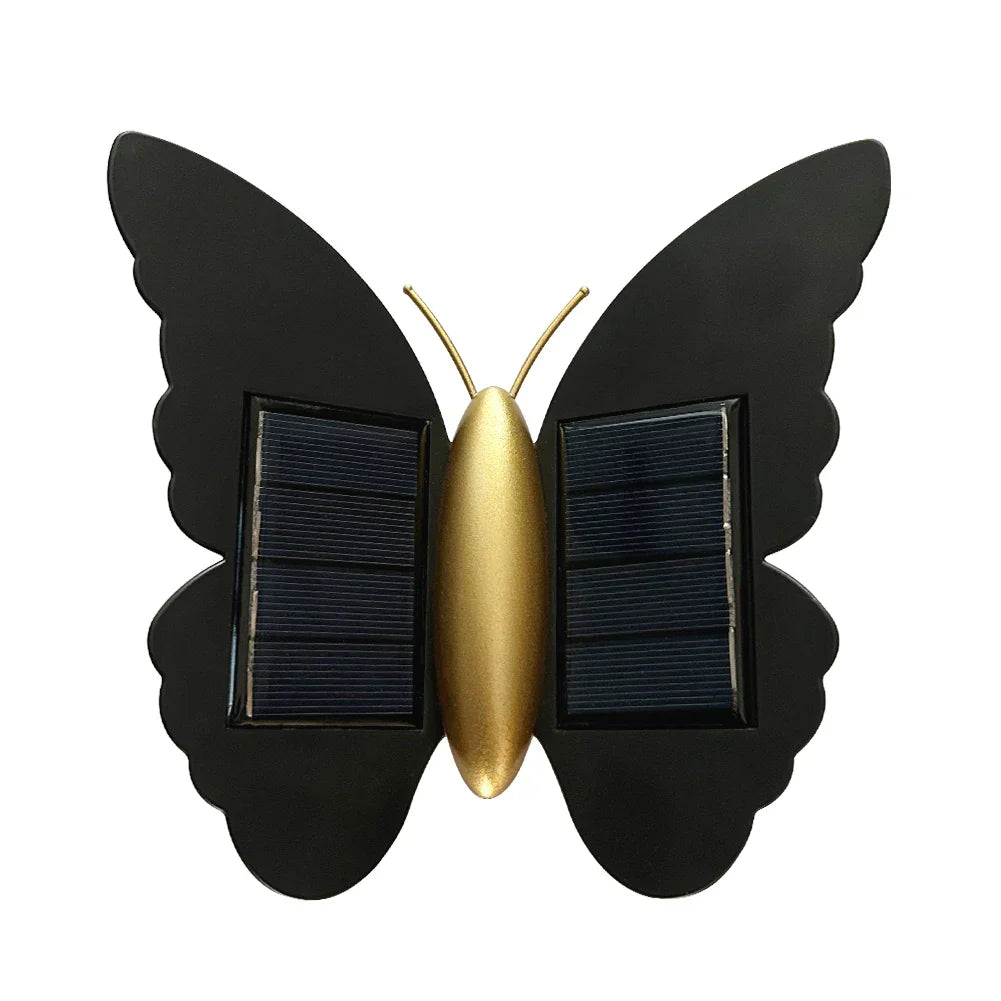 Solar Powered Butterfly Wall Lamp with Motion Sensor