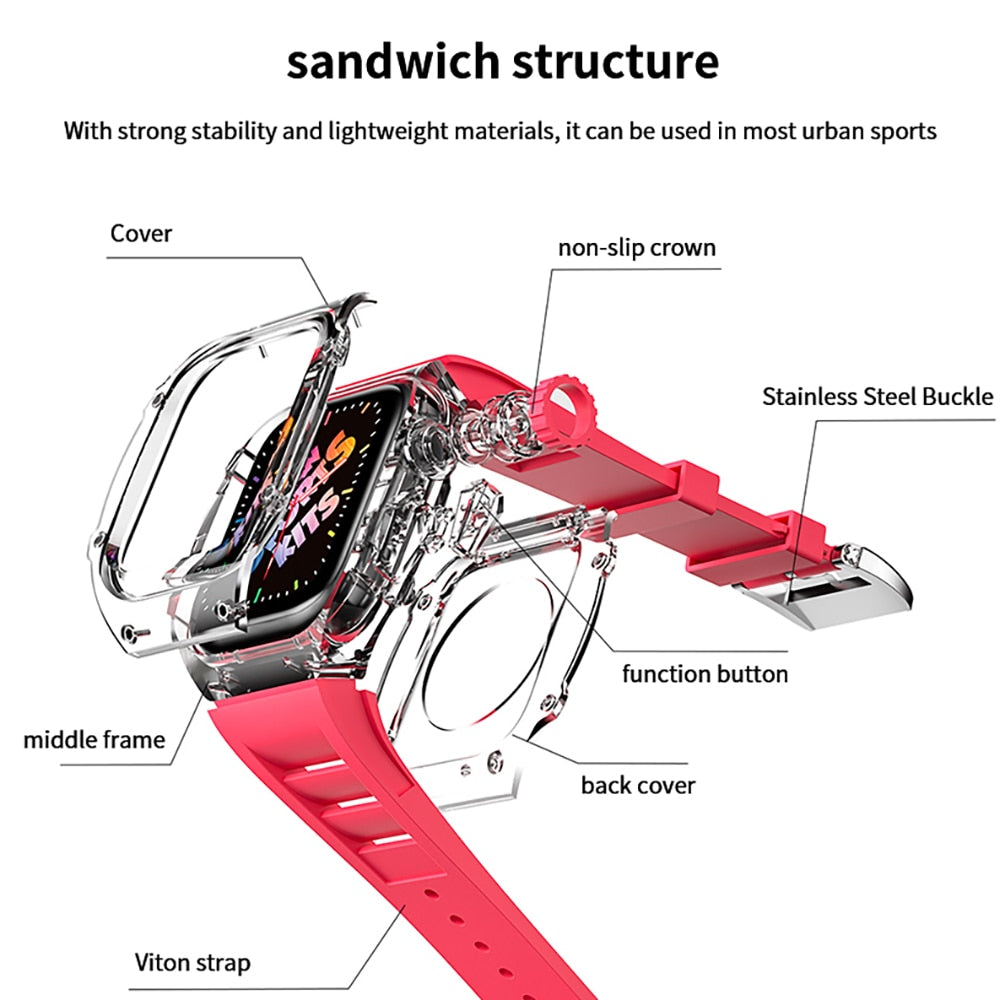Clear Universal Smartwatch Strap Replacement Kit