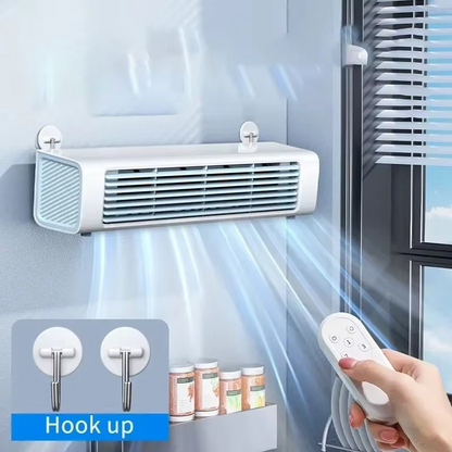 Silent Wall Mount Fan - Compact Powerful Air Circulator