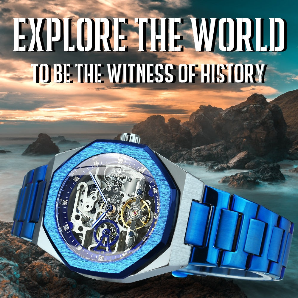 Stylish Skeleton Automatic Men's Watch