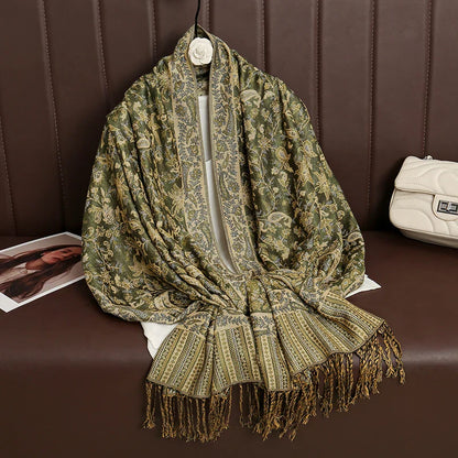 Soft Cashmere Women's Scarf Luxury Warm Print