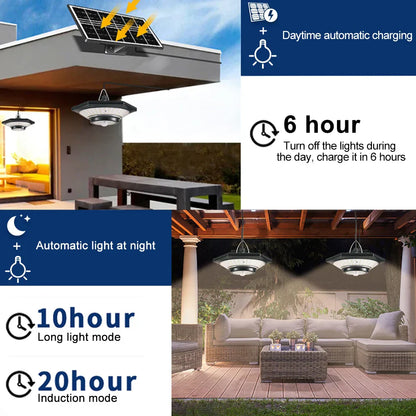 Bright Solar Powered Ceiling Light with Remote Control