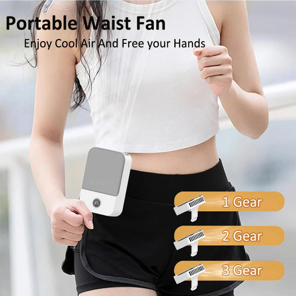 Compact Portable Neck Fan with 3 Speeds & USB Charging