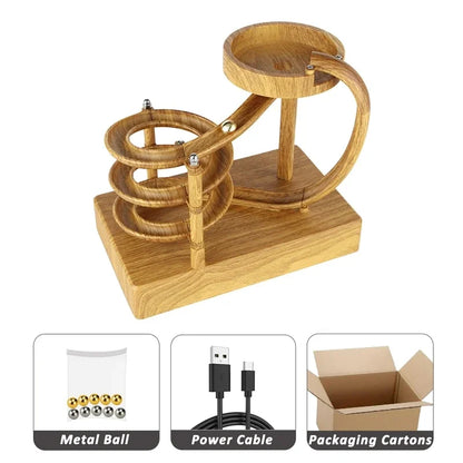 Unique Handcrafted Wooden Kinetic Desk Toy