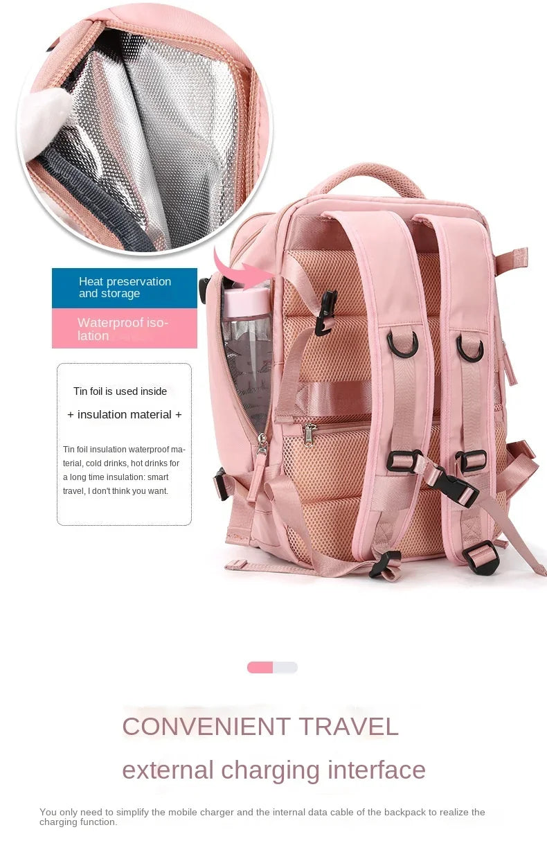 Compact Travel Bag with Laptop and Shoe Pocket