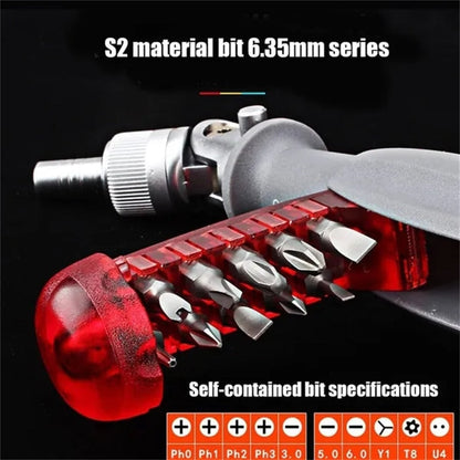 Compact Multi-Angle Ratchet Screwdriver Tool Set