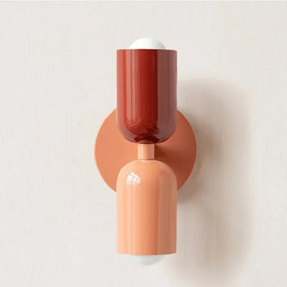 Simple LED Wall Light Cream Double Header Lamp