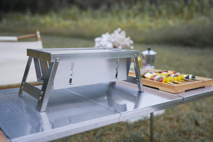 Portable Outdoor Stainless Steel Collapsible BBQ Grill