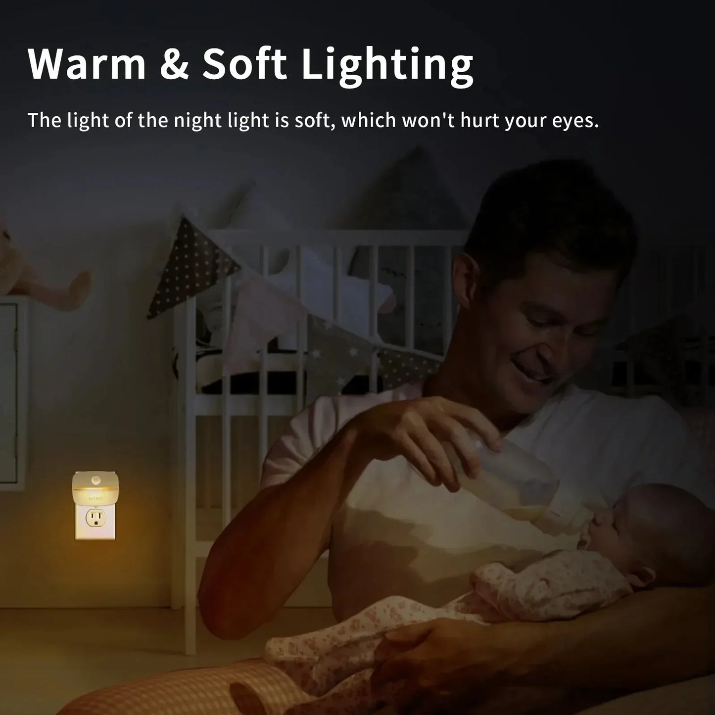 Smart LED Nightlight with Motion Sensor and Dimmer