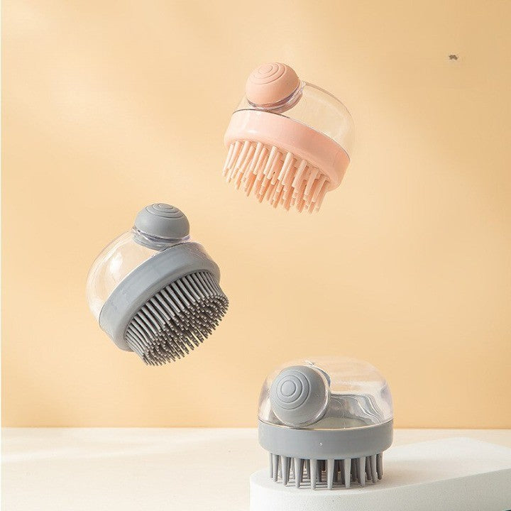 Easy Clean Hair Brush Massager Shampoo Dispenser