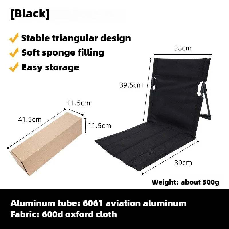 Lightweight Portable Camping Chair with Padded Seat