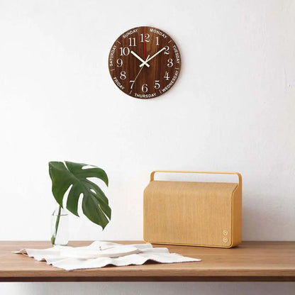 Modern Wooden Nightlight Wall Clock