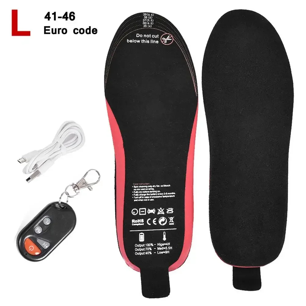 Warm Rechargeable Heated Insoles with Remote Control