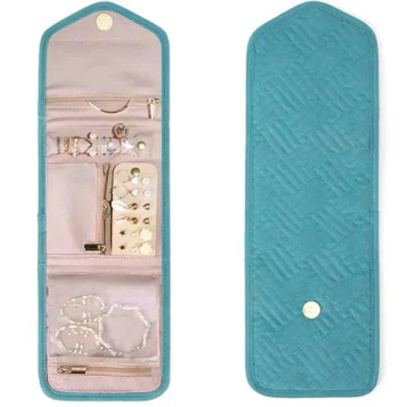 Portable Travel Jewelry Roll Up Pouch