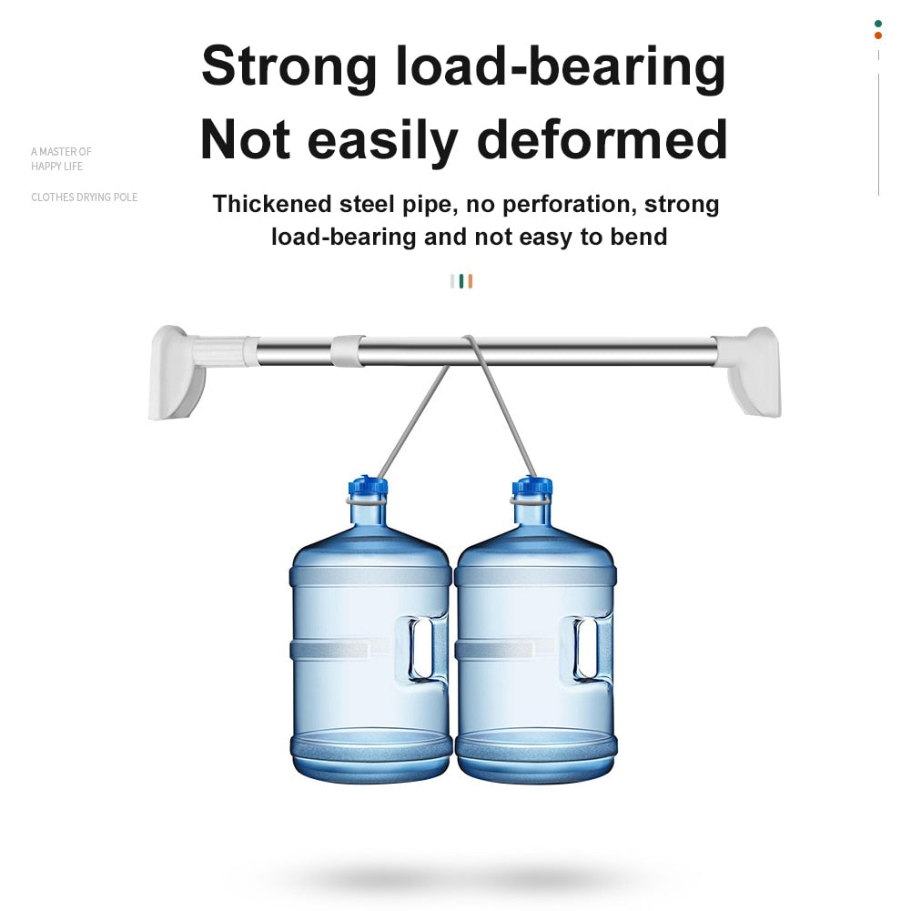 Compact Adjustable Extendable Closet Rod
