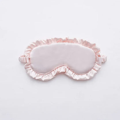 Silky Eye Mask with Ruffles for Sleep