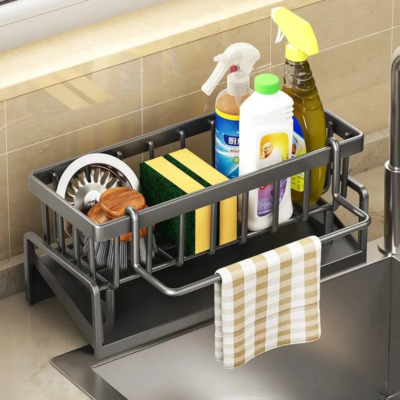 Practical Sink Caddy with Sponge Tray & Soap Holder