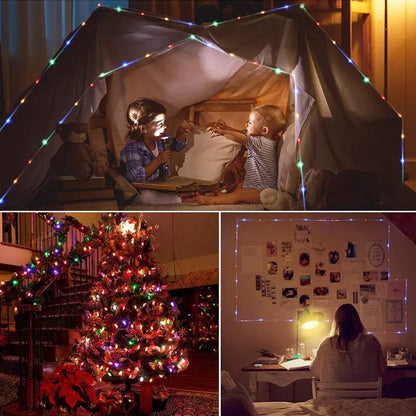 Solar Powered Outdoor String Lights Waterproof 8 Modes