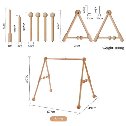 Colorful Wooden Rattle Toy Frame