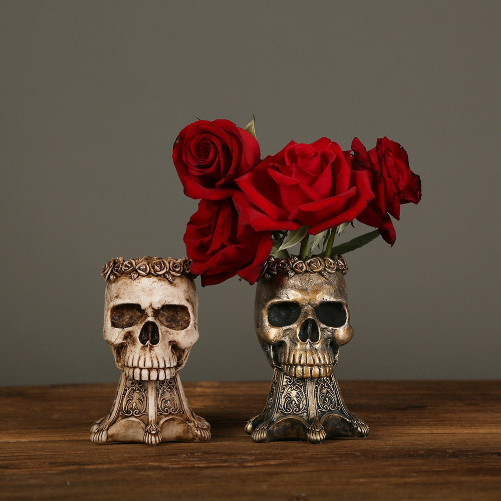 Decorative Skull Planter Pot