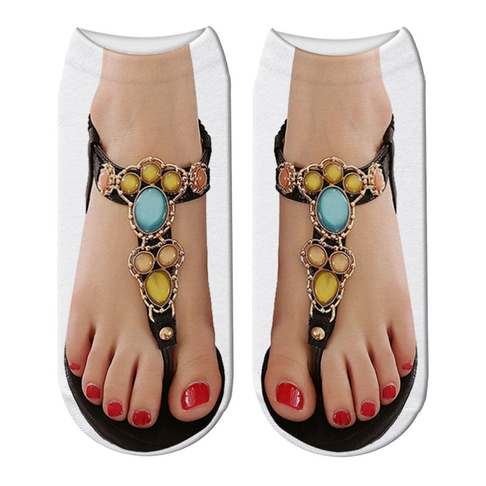 Quirky 3D Novelty Low Cut Ankle Socks