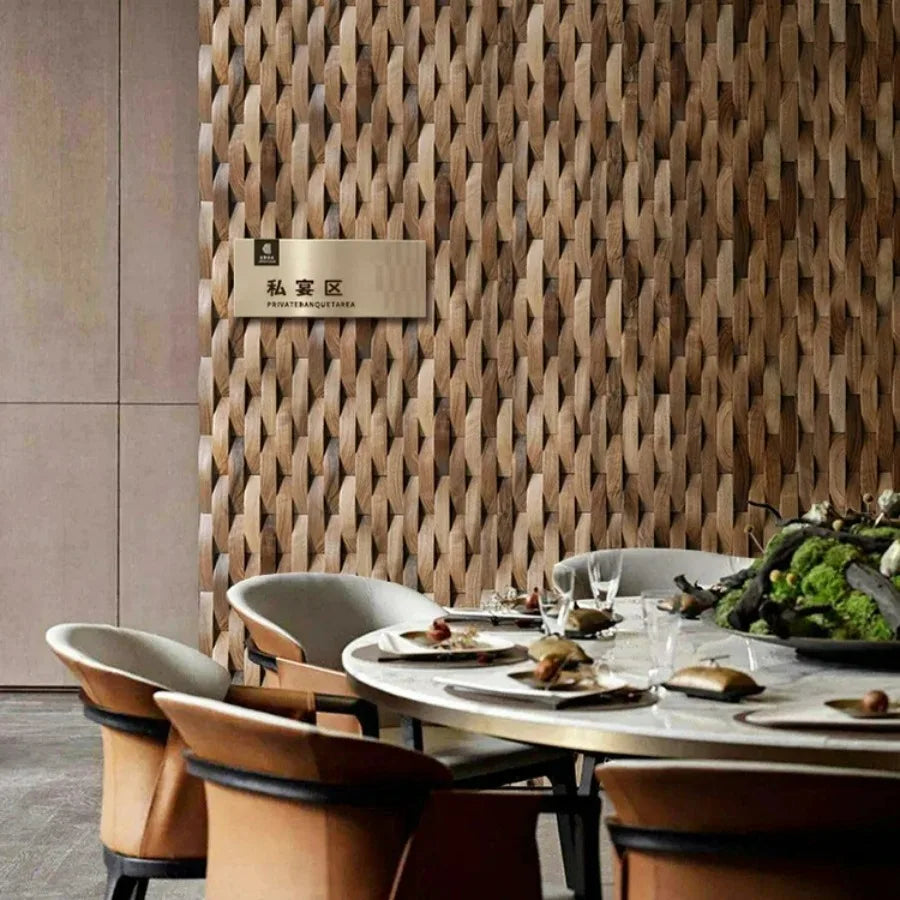 3D Textured Wooden Acoustic Wall Art Panel