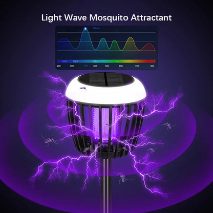 Outdoor Solar Powered Bug Zapper Lamp