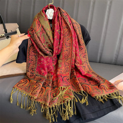 Soft Cashmere Women's Scarf Luxury Warm Print