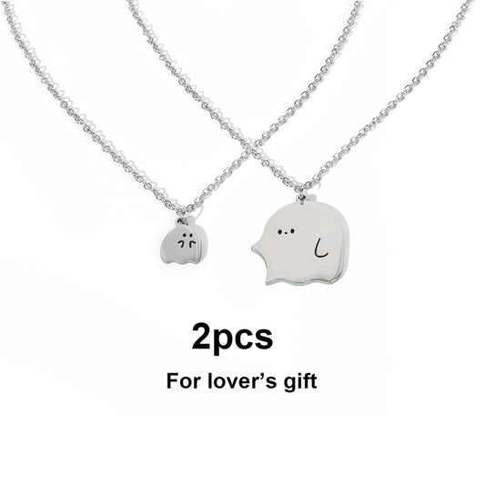 Adorable Ghost Lover Pendant Necklace - Befez
