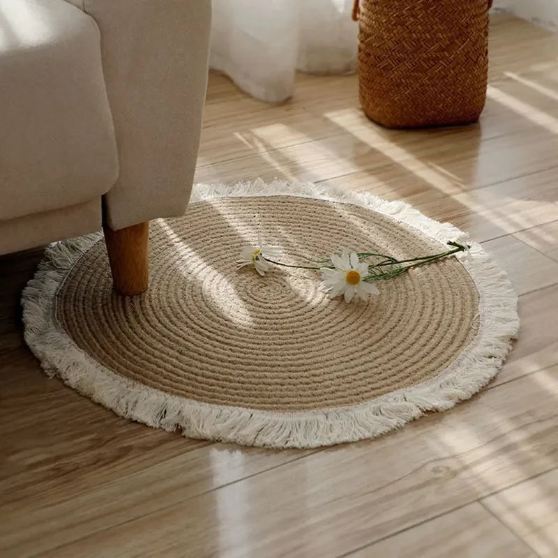 Natural Fiber Jute Area Rug for Home Decor - Befez