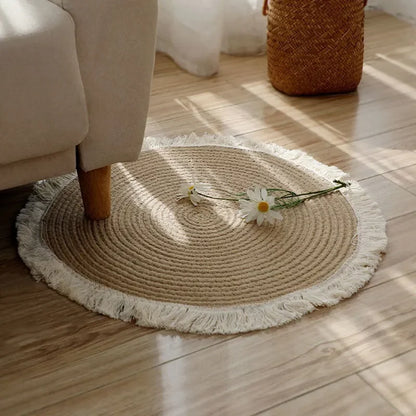 Natural Fiber Jute Area Rug for Home Decor - Befez
