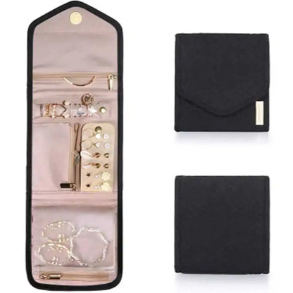 Portable Travel Jewelry Roll Up Pouch