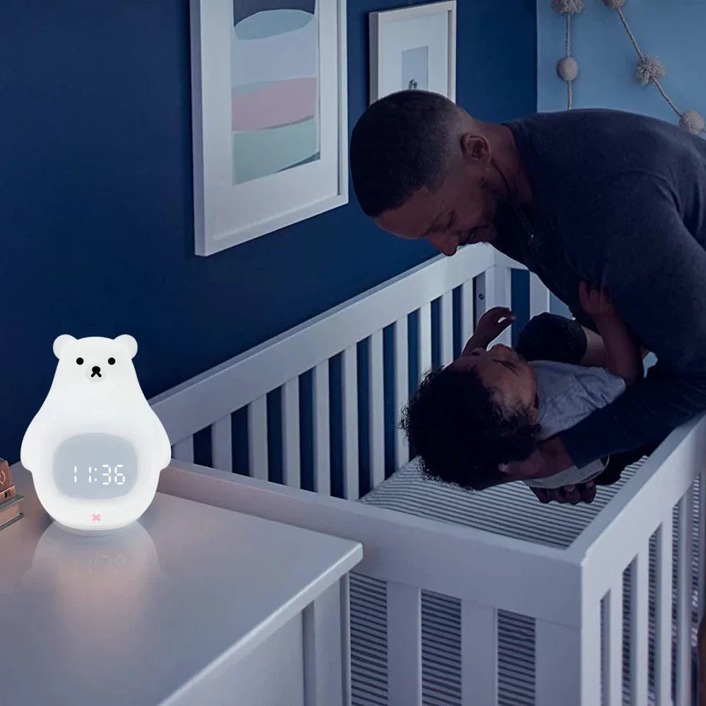 Fun Bear Nightlight Alarm Clock for Kids - Befez