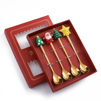 Festive Holiday 4 Piece Dinner Table Set