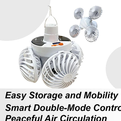 Compact Solar Camping Lantern with Fan