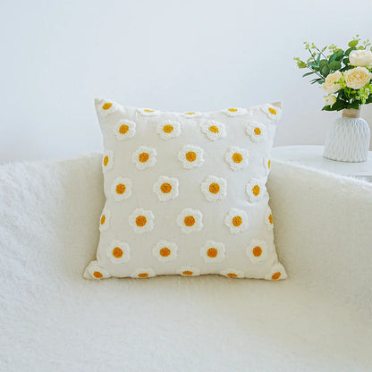 Soft Floral Sofa Cushion with Beautiful Embroidery