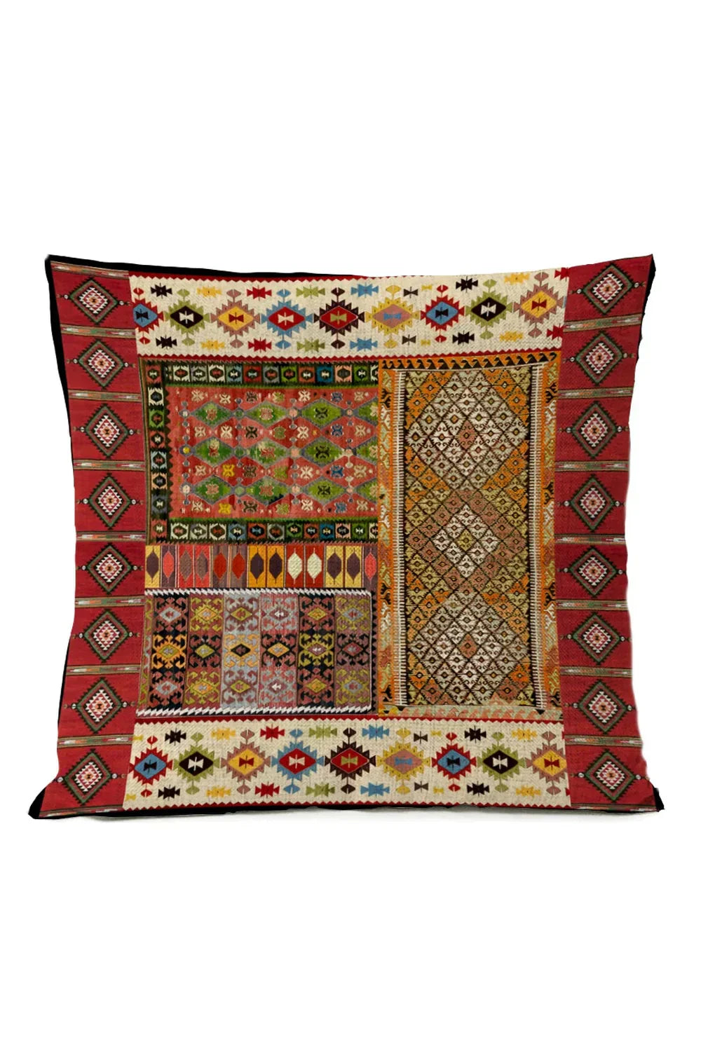 Colorful Global Print Pillow Cover