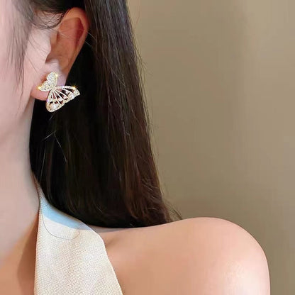 Sparkly Zircon Drop Earrings Korean Fashion Style