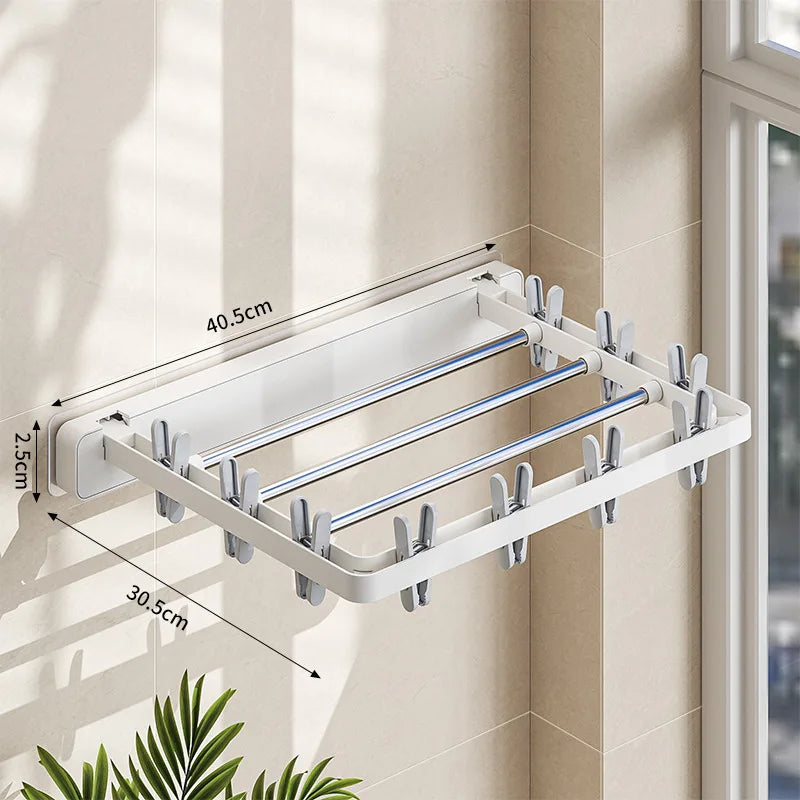 Compact Folding Wall Dryer with Towel Holder