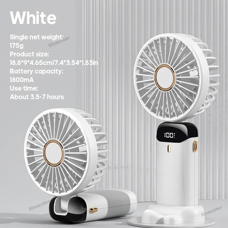 Compact 3-in-1 Portable Fan with LED Screen - Befez