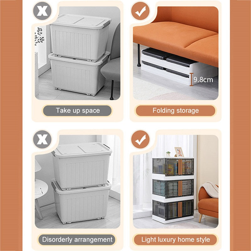 Compact Clear Collapsible Storage Container