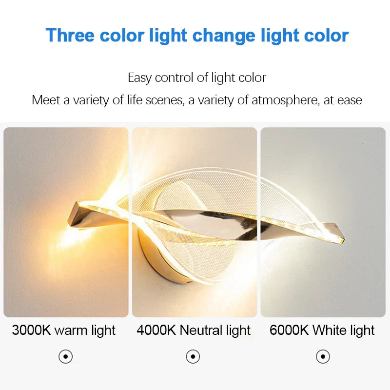 Stylish LED Wall Lamp | Contemporary Metal & Glass Design