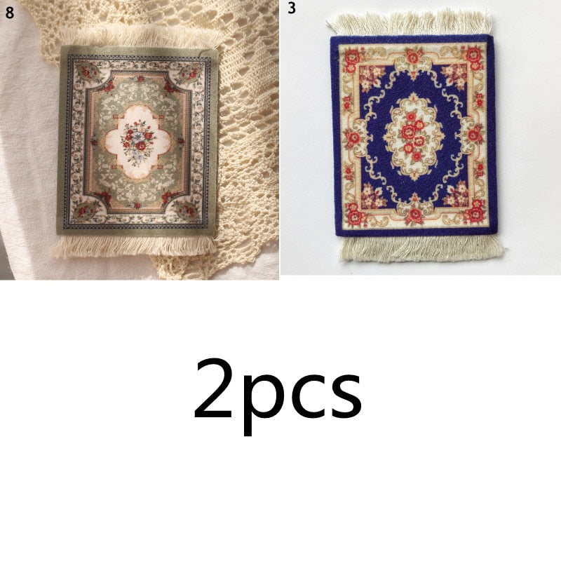 Small Vintage Rug Drink Coaster