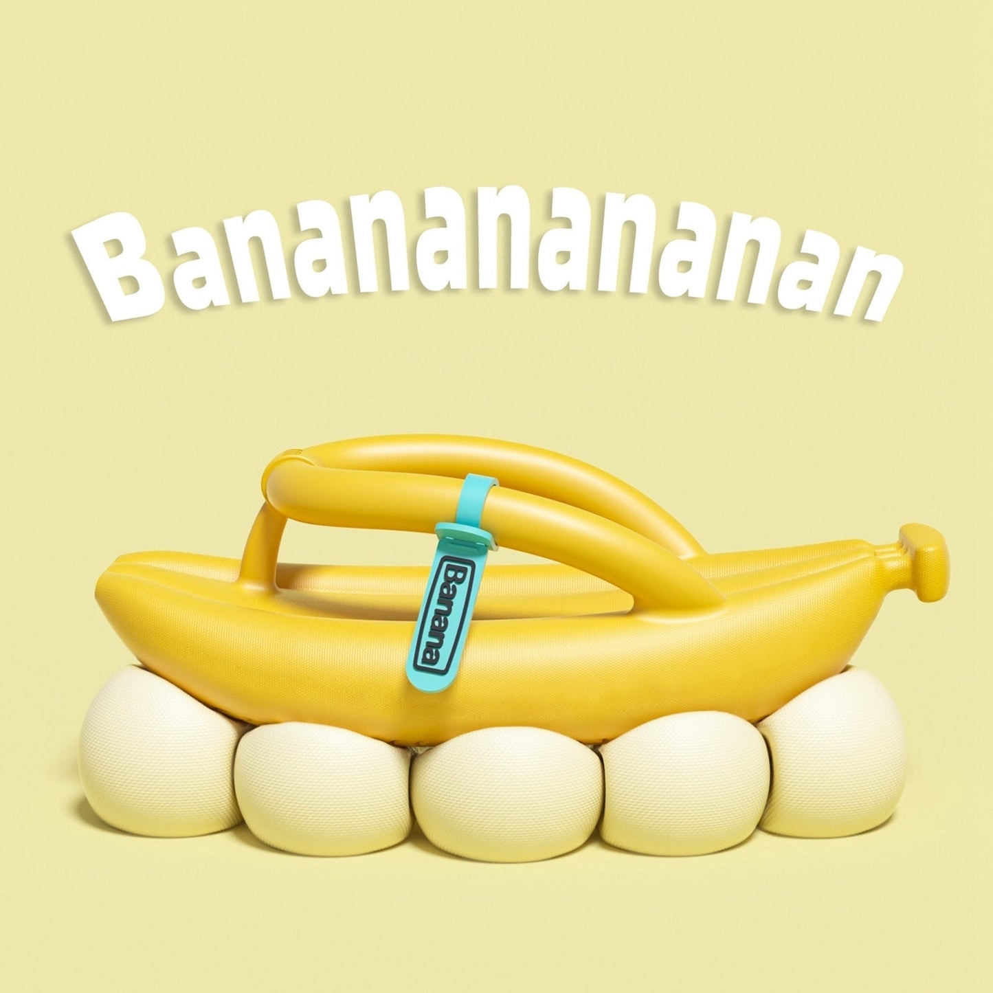 Soft Foamy Banana Flip Flop Sandals