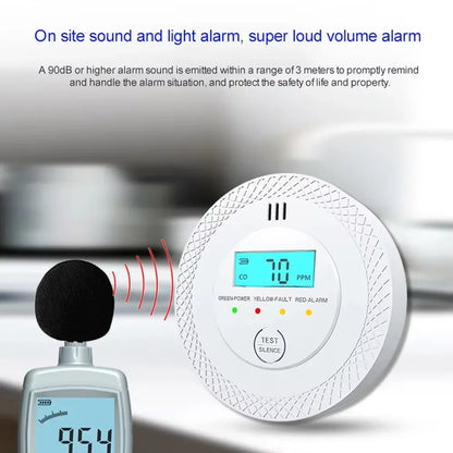 Smart Home Wireless Smoke Alarm with LCD Display